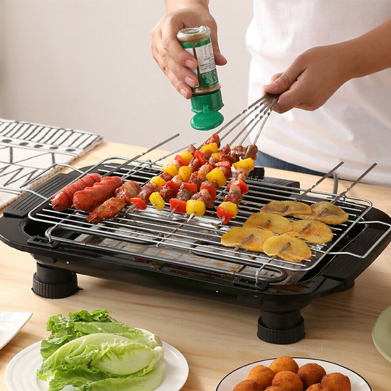 Kitchen Baking Equipment - Household Smokeless Grill 2000W Multifunction Electric