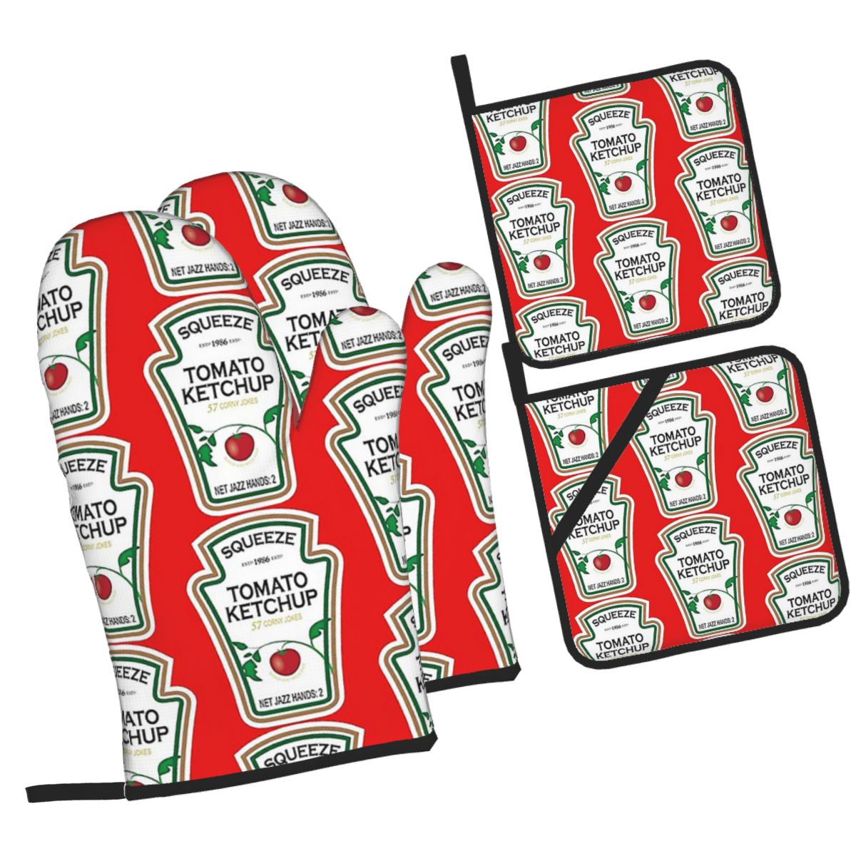 Funny Ketchup Label Oven Mitts - Kitchen.Baking Labels recension och pris