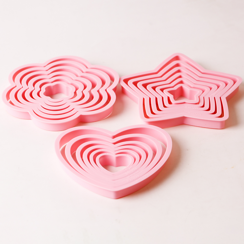 1set/3sets Pink Heart Star Flo - Kitchen Baking Utensil recension och pris