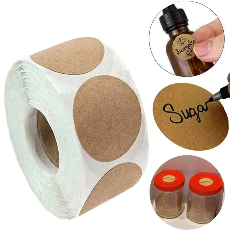 1Roll Stickers Round Blank Sel - Kitchen.Baking Labels recension och pris