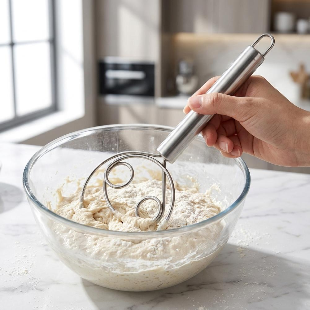 Dough Whisk Bread Mixer Stainl - Kitchen Baking Blender recension och pris