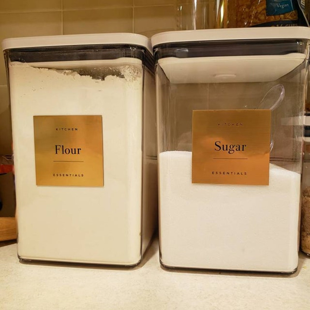 Waterproof Pantry Labels, Squa - Kitchen.Baking Labels recension och pris