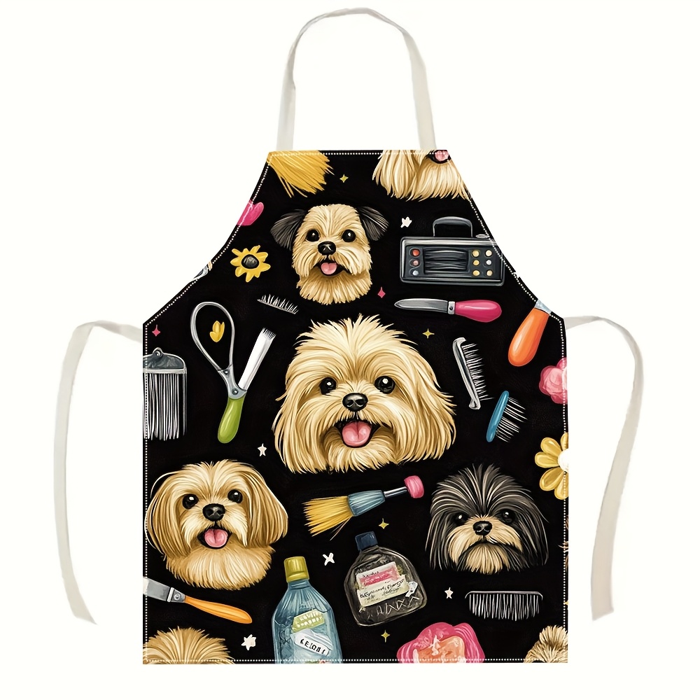 1pc Funny Dog Groomer Apron wi - Kitchen Baking Background recension och pris