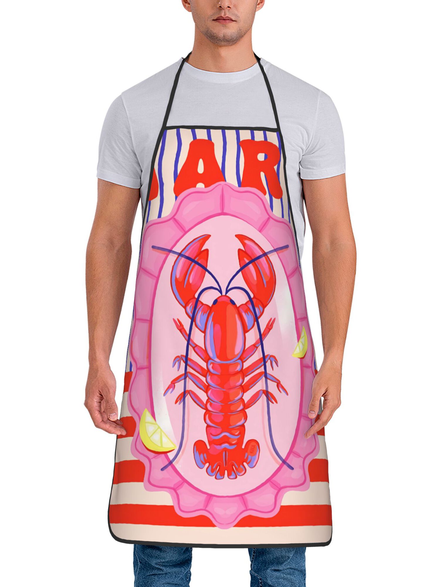 Retro Lobster Print Kitchen Ap - Kitchen.Baking Labels recension och pris