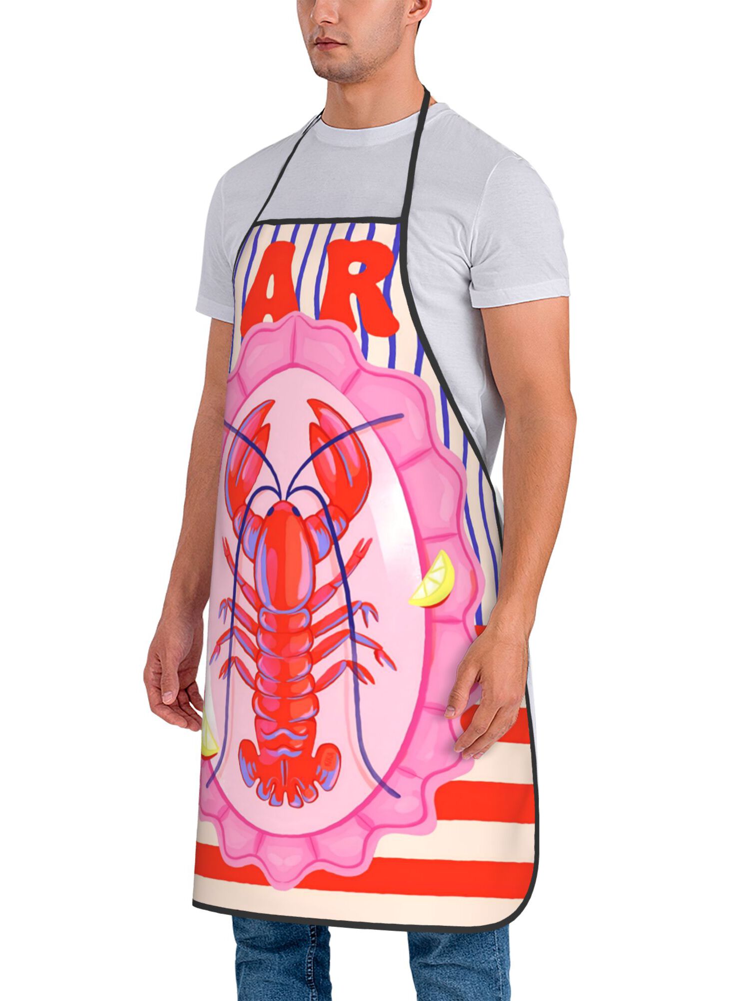 Retro Lobster Print Kitchen Ap - Kitchen.Baking Labels recension och pris