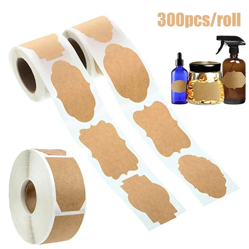 300Pcs Kraft Sticker Handwritt - Kitchen.Baking Labels recension och pris