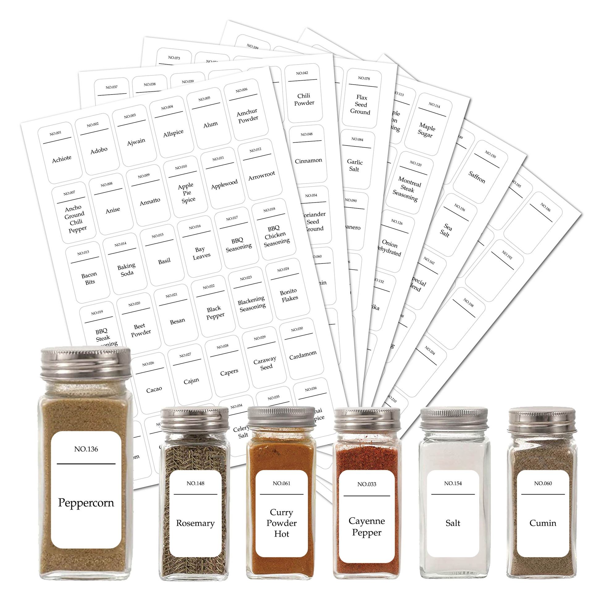216pcs Kitchen Spice Jar Label - Kitchen.Baking Labels recension och pris