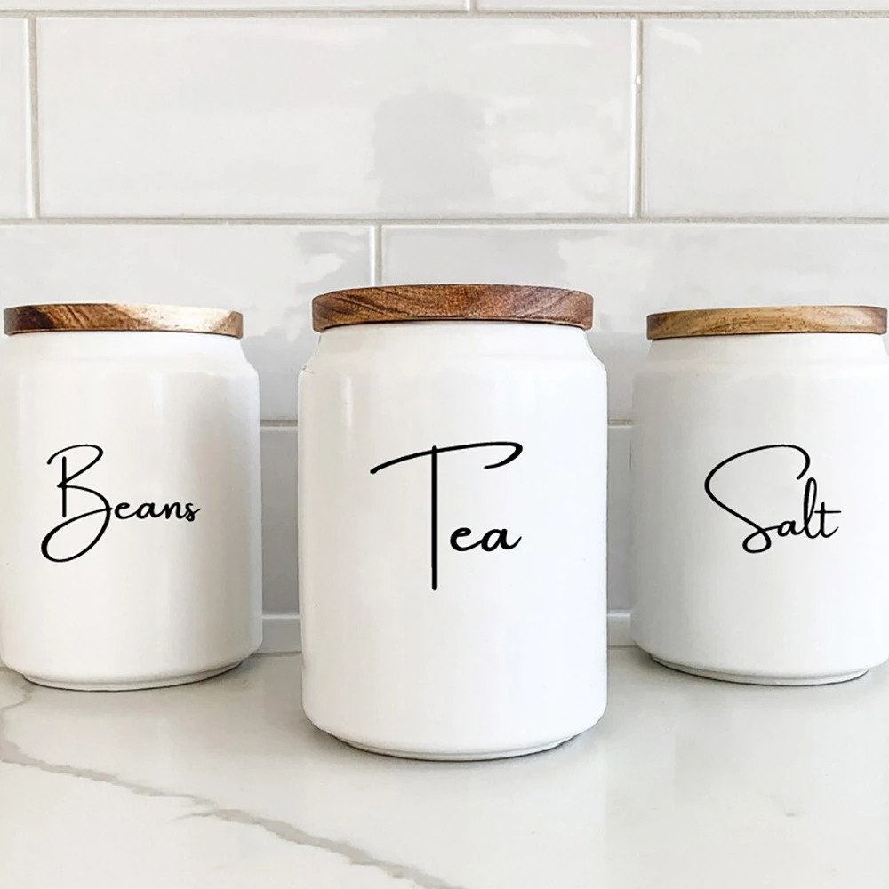 Kitchen Organization Canister  - Kitchen.Baking Labels recension och pris