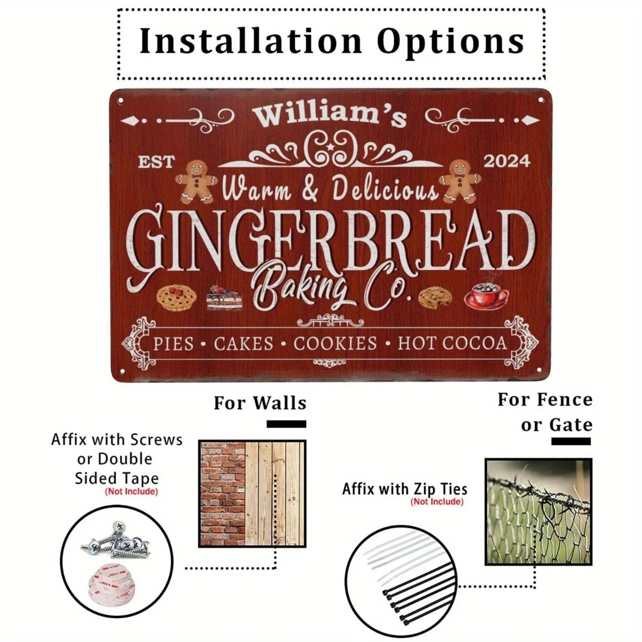 1pc Personalized Gingerbread B - Kitchen Baking Area recension och pris