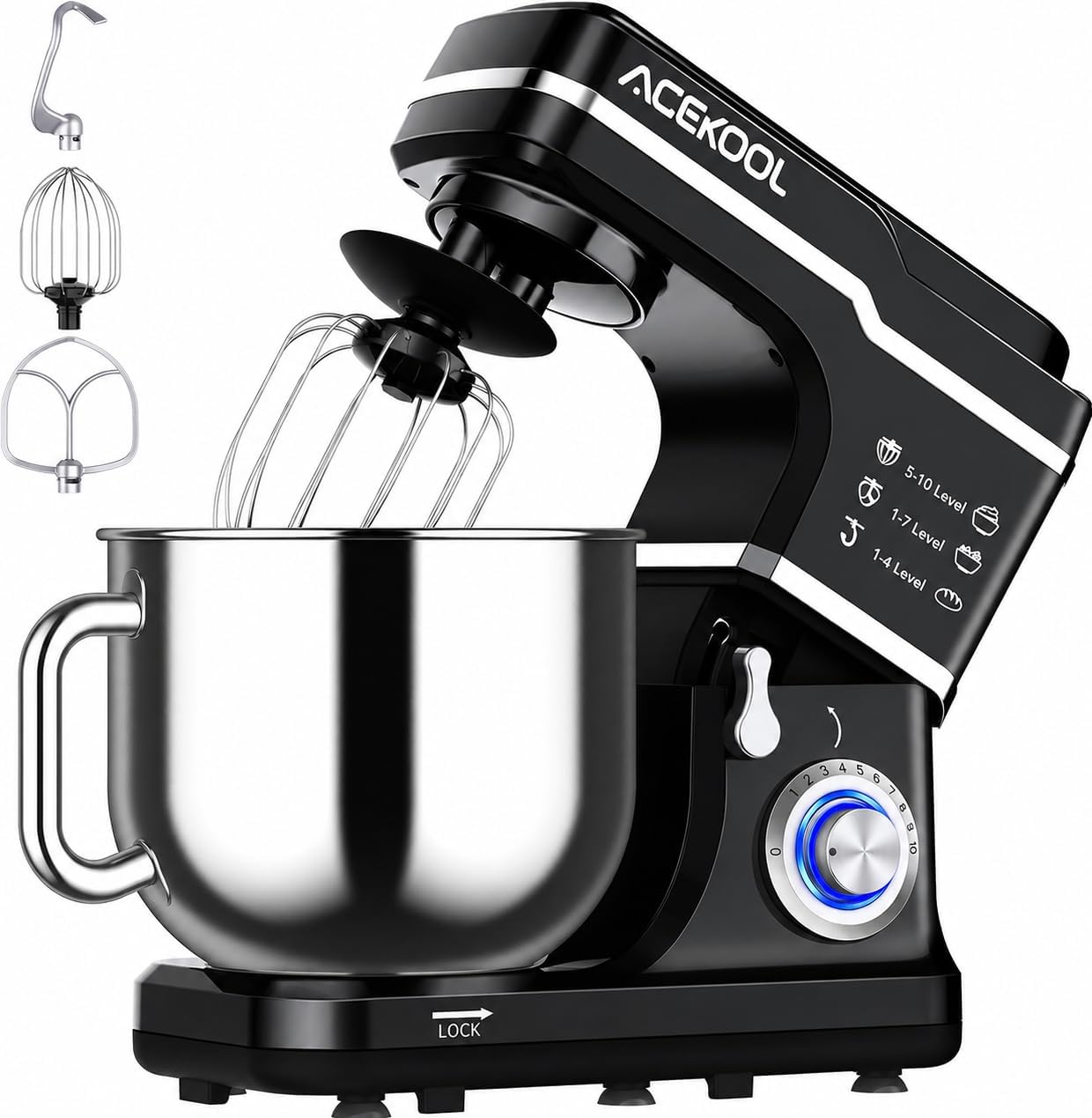 Tacleekii 7.5QT Tilt-Head Stan - Kitchen Baking Blender recension och pris